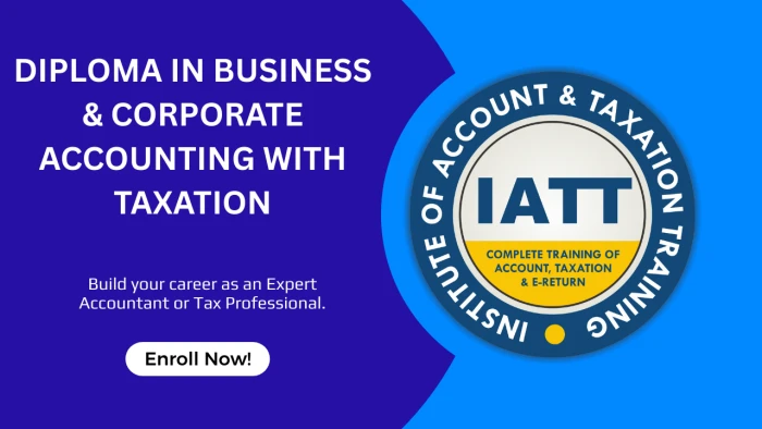 Diploma in Business & Corporate Accounting with Taxation