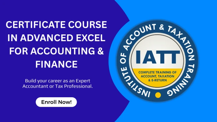 Certificate Course in Advanced Excel for Accounting & Finance